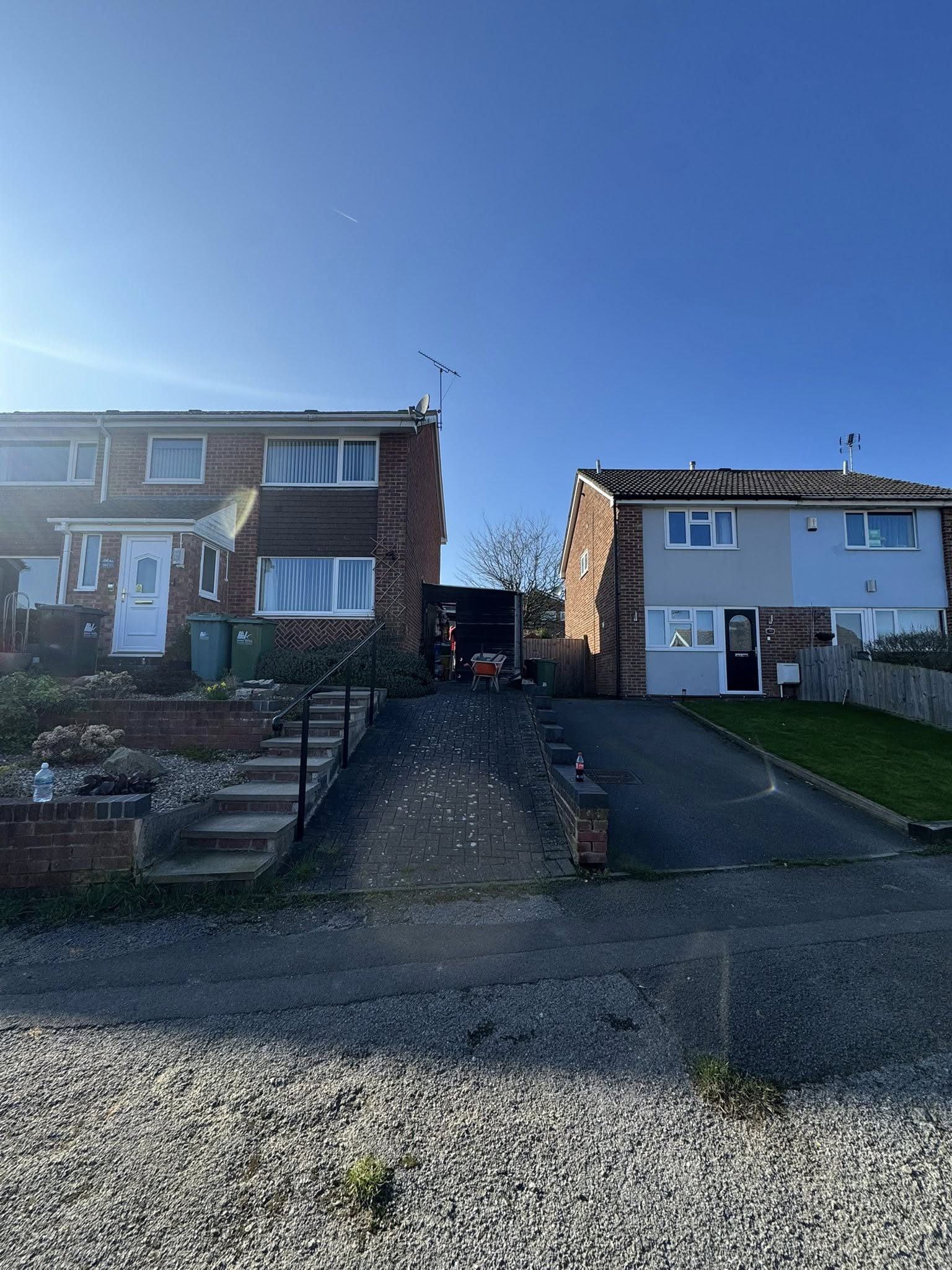 Before - driveway transformation Derbyshire