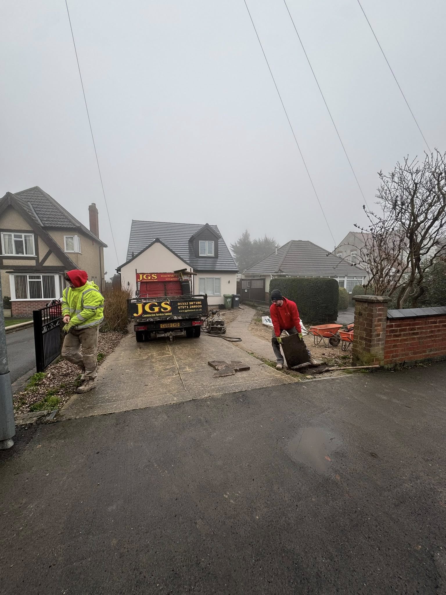 Before - tarmac driveway project Derbyshire