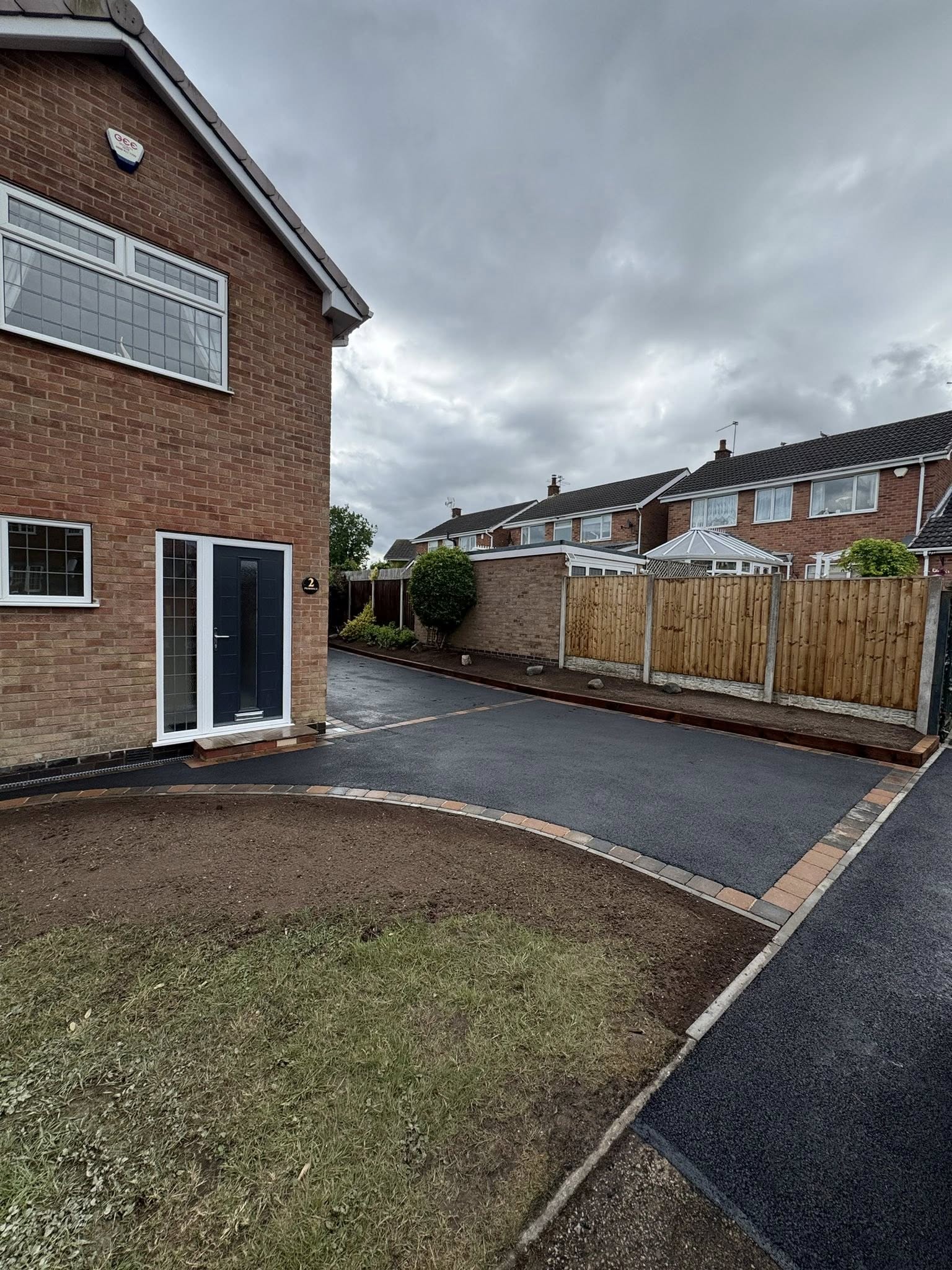 Tarmac laying in progress Belper